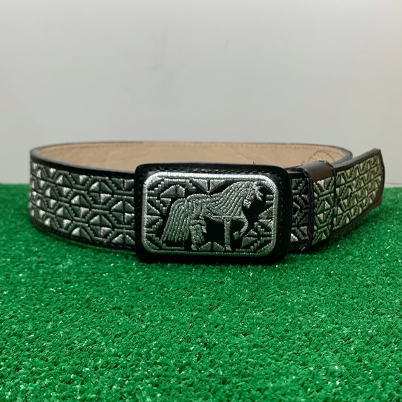 AUTHENTIC MEXICAN WESTERN CINTO BELT EMBROIDERED HORSE VAQUERO BORDADO DE PIEL - Picture 3 of 4